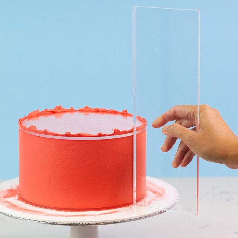 Transparent Acrylic Cream Scraper Cake Smoother Scraper Baking Tools gallery