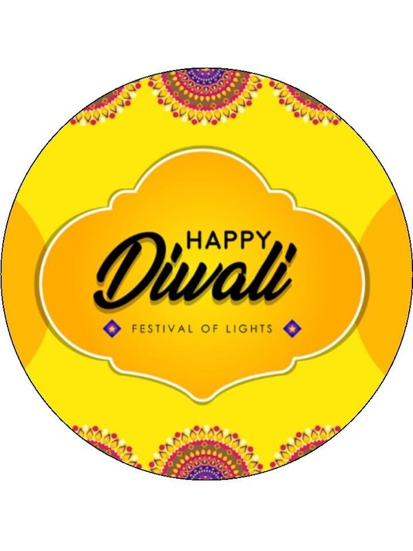 Diwali Edible Wafer Cake & Cupcake Toppers | Festival of Lights Decorations