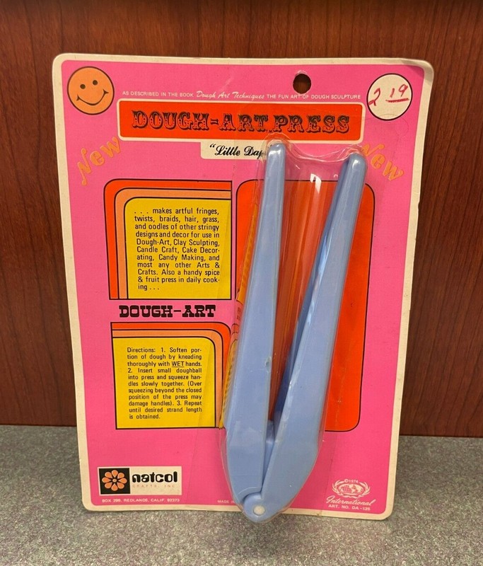 Vintage Dough Art Press by Natcol Crafts Clay Sculpting Candy making Cake Fruit