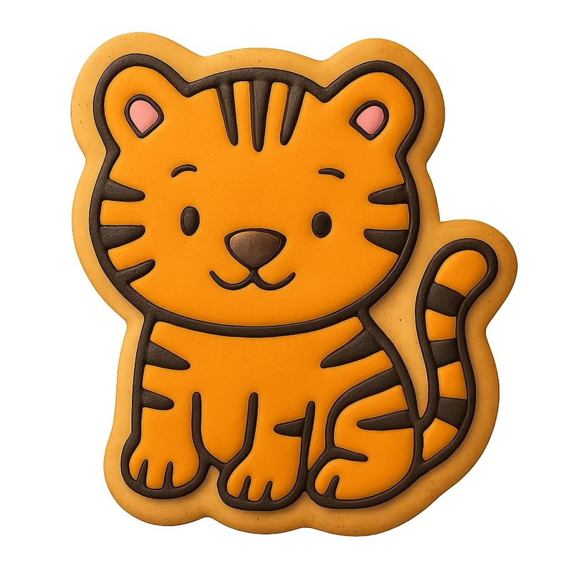 Tiger Cub Cookie Cutter & Stamp - 4x3.5 Fun Kitchen Baking gallery