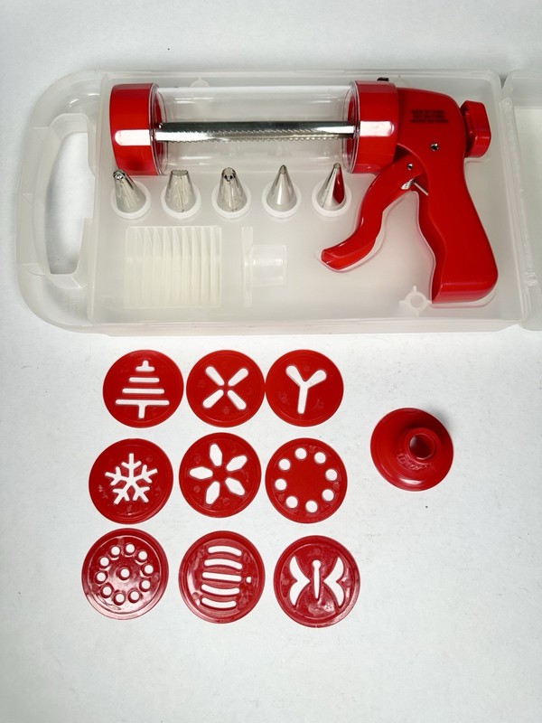Cookie Press Kit Decorating Gun Set w/ Case & Instructions Missing 1 Tip gallery