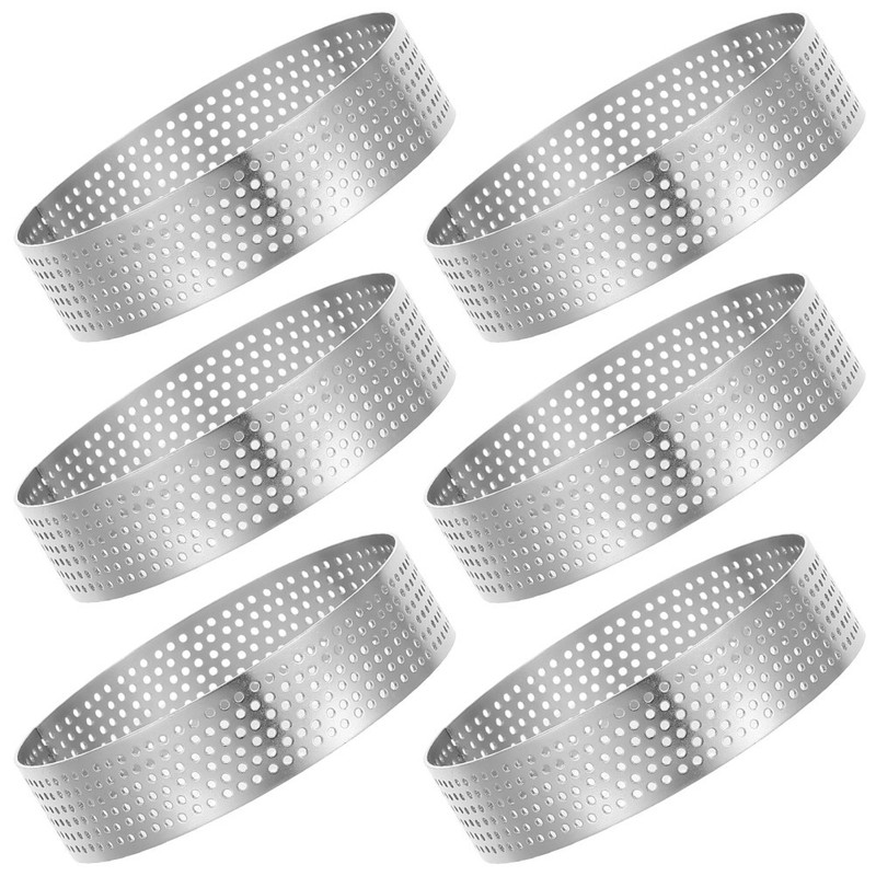 12pcs Tart Molds for Baking, Stainless Steel Pastry & Baking Molds, 8cm/3.15in