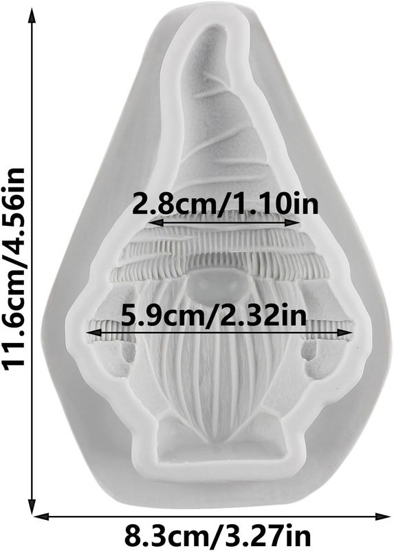 Christmas Gnome Fondant Molds Dwarf Doll Chocolate Silicone Mold for Christmas C gallery