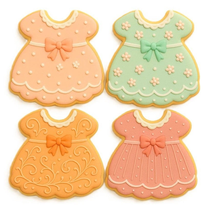 Baby Dress 4'' Cookie Cutter Metal | Baby Shower | Birthday Party Made in the US gallery