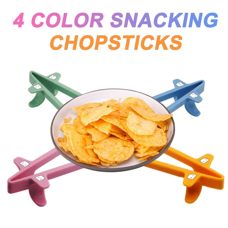 Finger Chopsticks for Snacking Grabber & Chip Helper Tool Reusable Non-Slip gallery