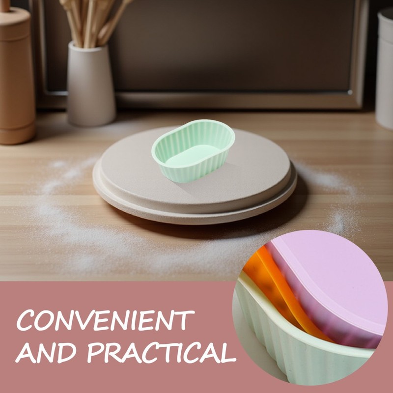 12pcs Elliptical Cheese Cake Mold - Nonstick Silicone Mousse Cake Mold - gallery