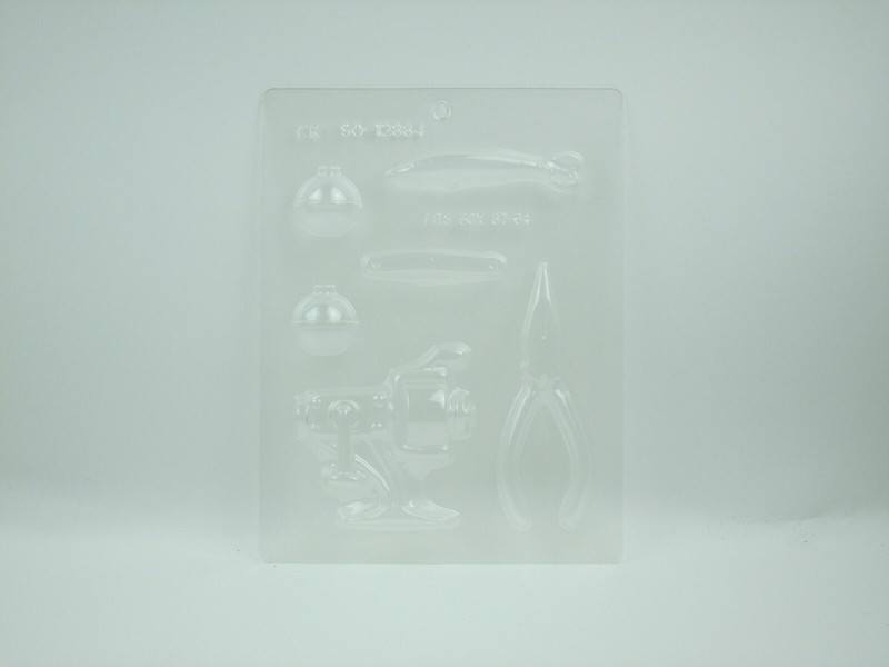 Candy Mold Assorted Fishing Shapes Clear Plastic CK Products 90-12884