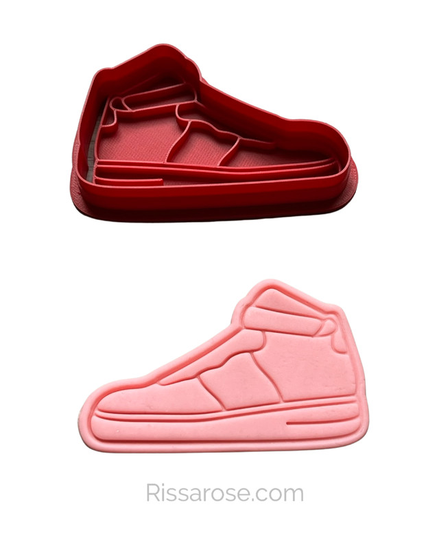 Basketball shoe Cookie Cutter Stamp Sport sneaker mini cupcake topper gallery