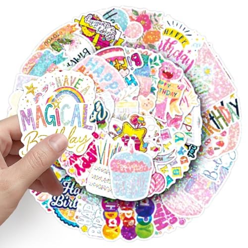 Stickers for Kids Teens Girls, 50Pcs Birthday Happy Party Happy Birthday gallery