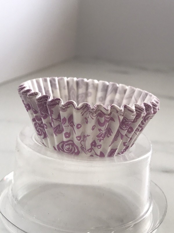 150 Pcs White Purple Floral Butterfly Mini Cupcake Liners Baking Cups Candy Cup gallery