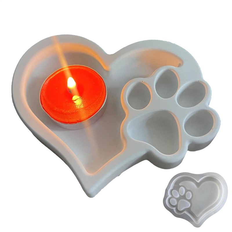 Big Paw Print Silicone Mould For Resin Casting Candle Making Craft Mold Supplies