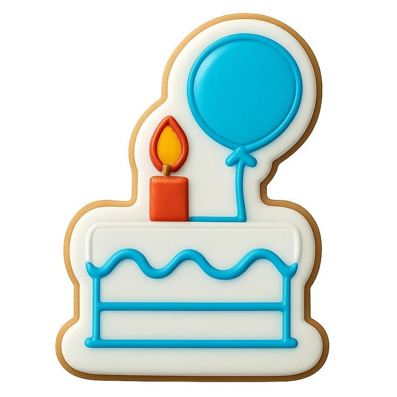 "Happy Birthday" Cookie Cutter & Stamp, Fondant & Clay - 2.8x4 gallery