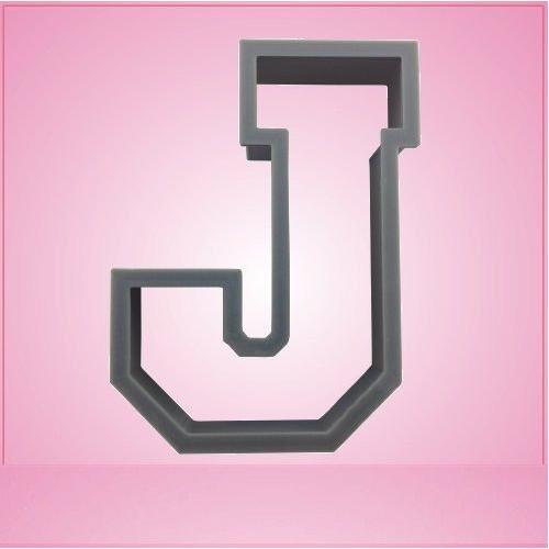 Varsity Letter J Cookie Cutter 2 inch (plastic)