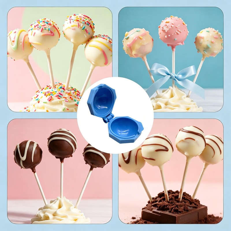 3Pcs Cake Press Birthday Baking Tool Round Cake Mold New Dessert Mold Blue DIY