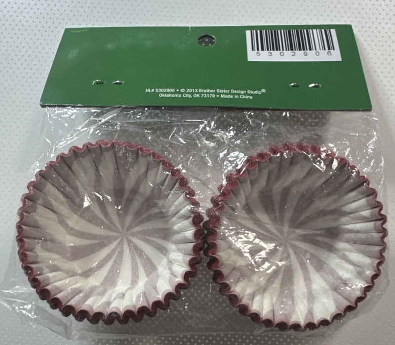 CHRISTMAS MINI Cupcake Liners Candy Cane gallery
