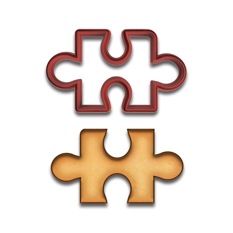 Jigsaw Puzzle Cookie Cutter (4″, Style 2) (Random Color)