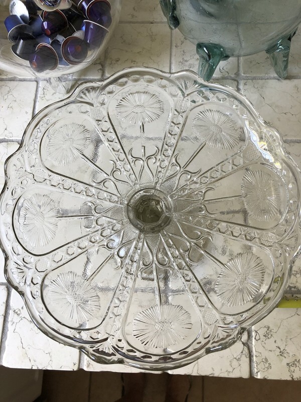 Vintage Cut Glass Cake Stand gallery