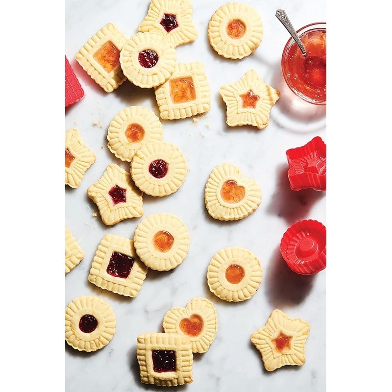 Thumbprint Cookie Cutters Set of 4 Embossed Stamp Baking Tools Dishwasher Safe gallery