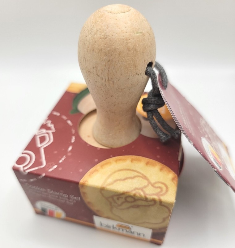 BIRKMANN German Wood Silicone CHRISTMAS COOKIE STAMPER Set Santa Tree Truck gallery