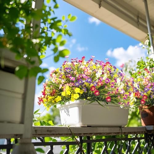 Grunyia 24 Bundles Artificial Faux Flowers Outdoor Plants for Autumn 24mix gallery