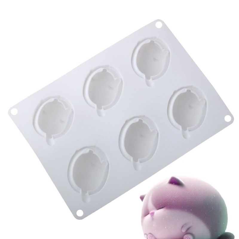 Nonstick Cats Designs Silicone Cake Molds Easy Demold Squeeze Toy Making Mould gallery