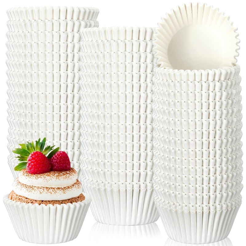5000 Pcs White Cupcake Liners - Disposable Baking Cups for Muffins, Parties & Ev gallery