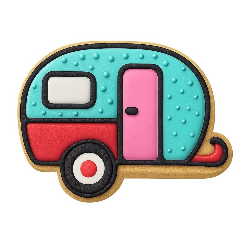 Vintage Trailer Cookie Cutter & Stamp, Fondant & Clay - 4x3 gallery
