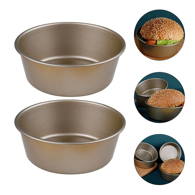 2PCS Burger Mold Non-stick Round Cheese Cupcake Household Baking Tool gallery