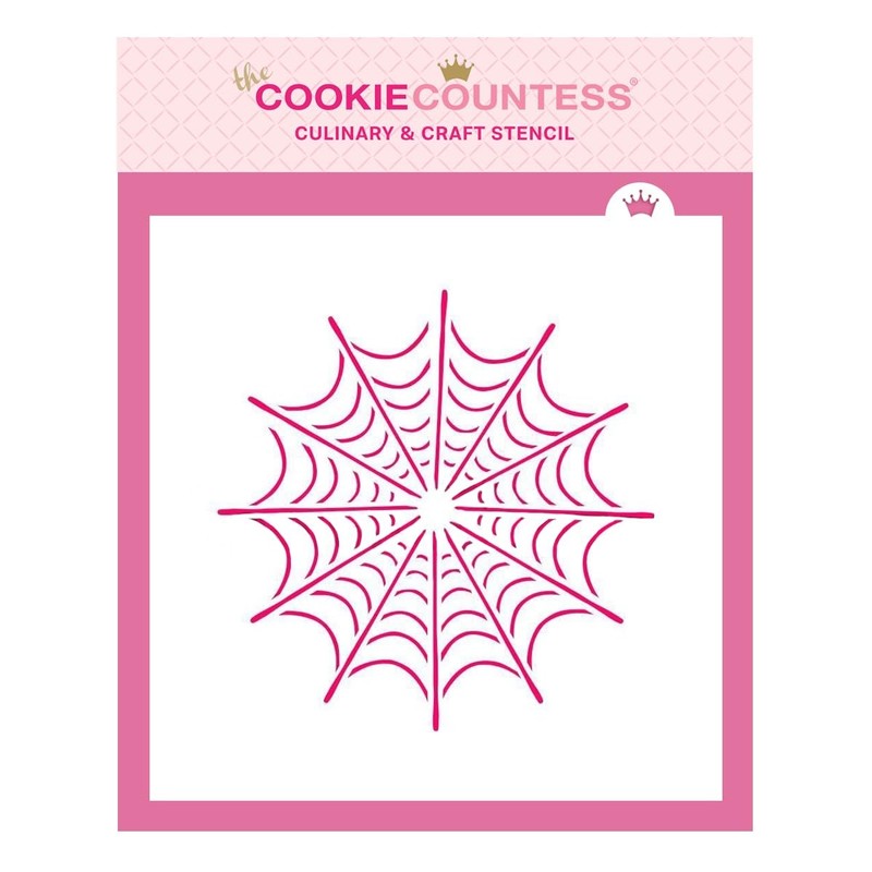 The Cookie Countess Single Spider Web Stencil Craft Baking Cake Decor Tool