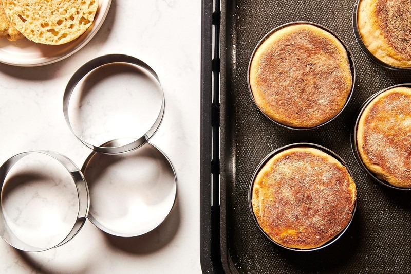 Baking Company English Muffin Rings, Stainless Steel, Round Set Of 12 For Cookin gallery