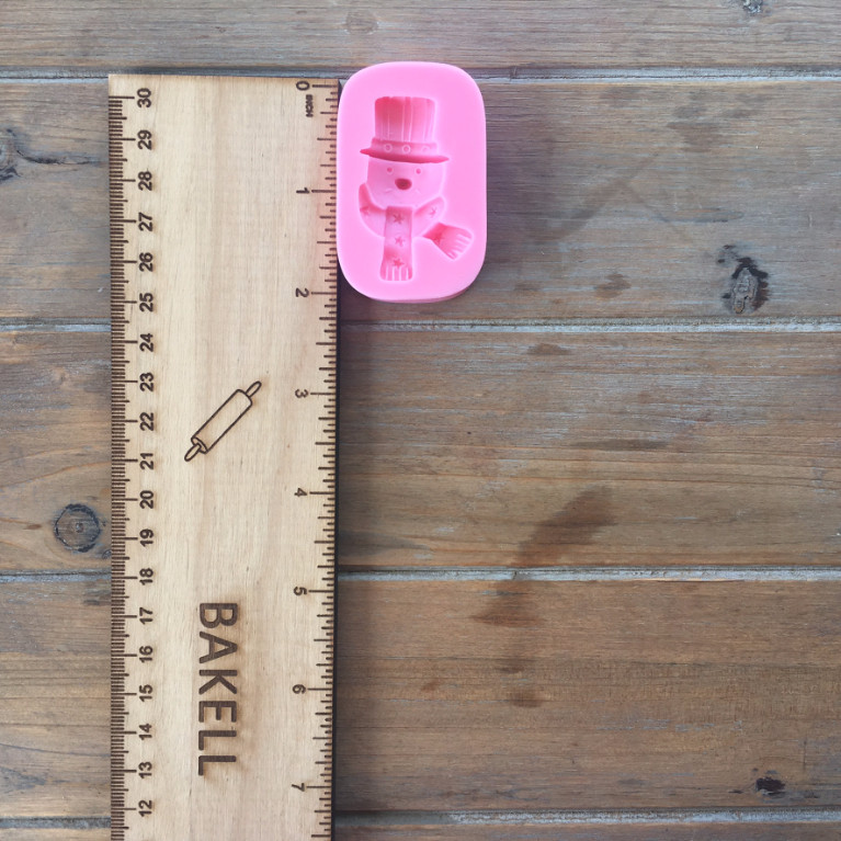 Small Snowman with Scarf Silicone Mold | Bakell® gallery