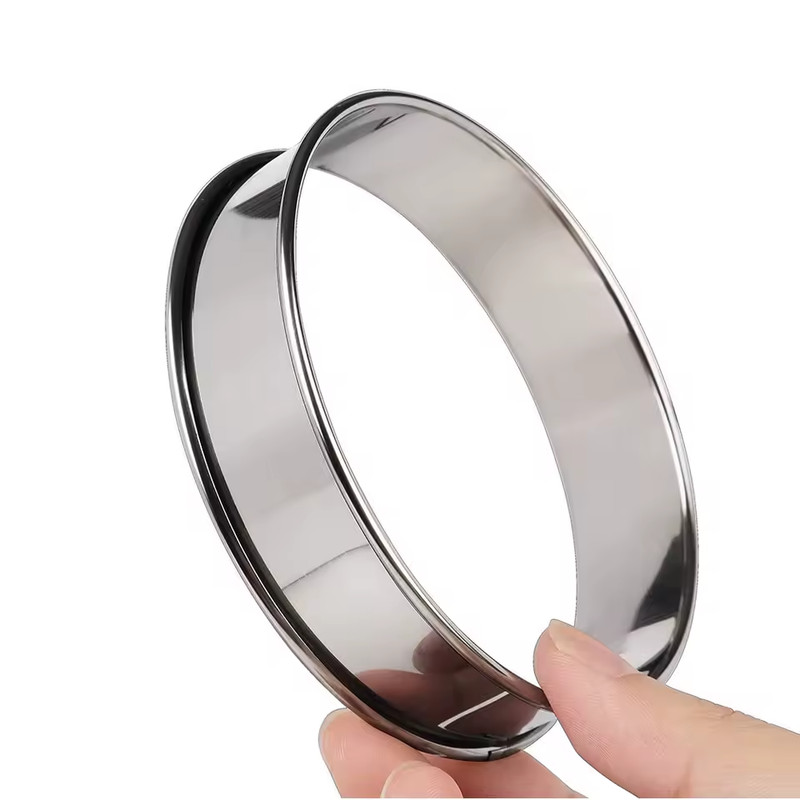 Stainless Steel Tart Rings 2PCS Baking Circle Molds 8cm 10cm Pastry gallery