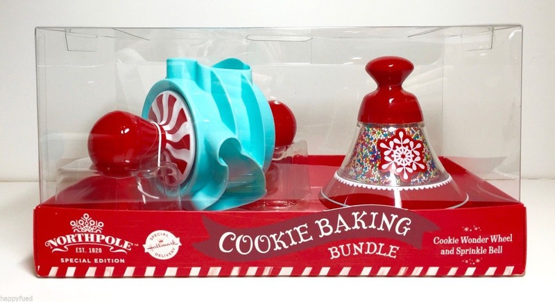 Holiday X-Mas Cookie Cutters Set 4 pc. Christmas Roll Sprinkles Kids Baking Time