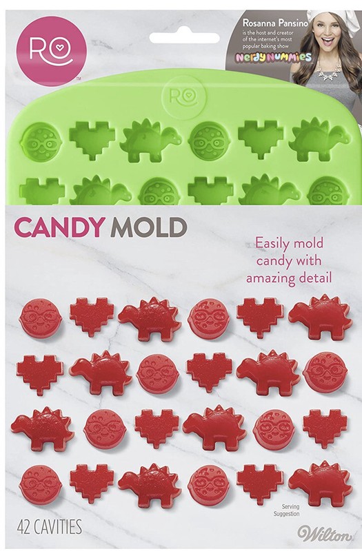ROSANNA PANSINO By Wilton Nerdy Nummies Set Of 2 Silicone Candy Molds gallery