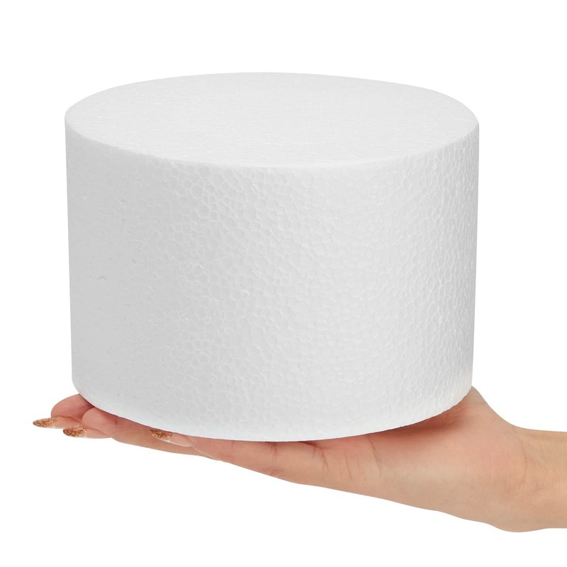 2-Pack Foam Cake Dummies, 6 x 4 In - Round Foam Cylinders for Cake Decorating... gallery