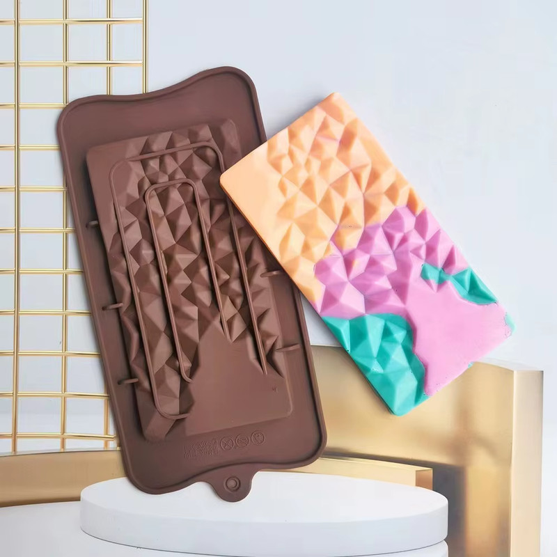 1Pc Chocolate Mold 3D Silicone Mold Dubai Chocolate Mold Chocolate Bar Mold Cand gallery