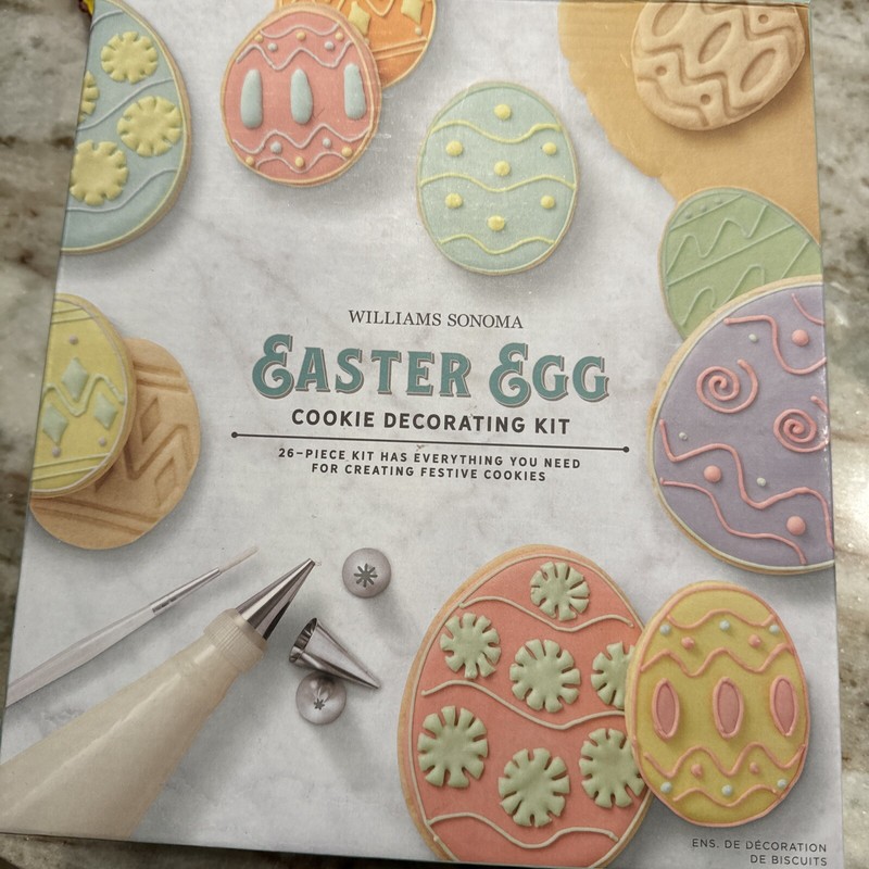 26 Piece Set Williams Sonoma Easter Egg Cookie Cutter Decorating Kit NEW gallery