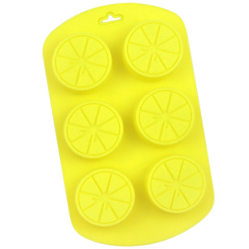 2pcs 6-round lemon silicone cake mold baking tool high temperature resistance gallery