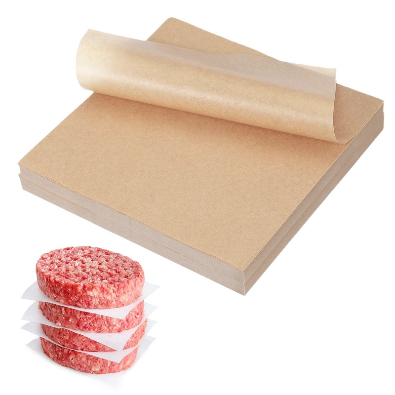500 Pcs Parchment Paper Baking Sheets Squares, 6″ Non Stick Paper, Wood Color