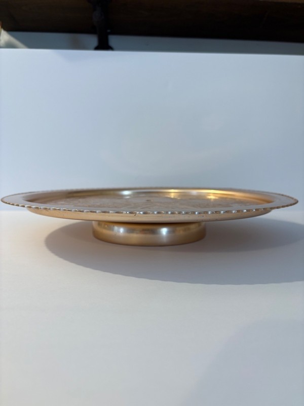 Copper Plated Lazy Susan Cake Stand Charcuterie Vintage Decor gallery