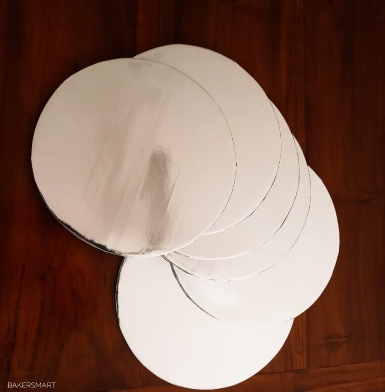 8 Inch Thin Silver Round Cake Board/ Best Quality/ 6 in a Pack/ Free Shipping gallery