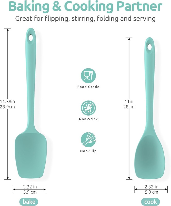 Silicone Spatula Set Heat Resistan & 600ºF Spoon Spatula Sel gallery