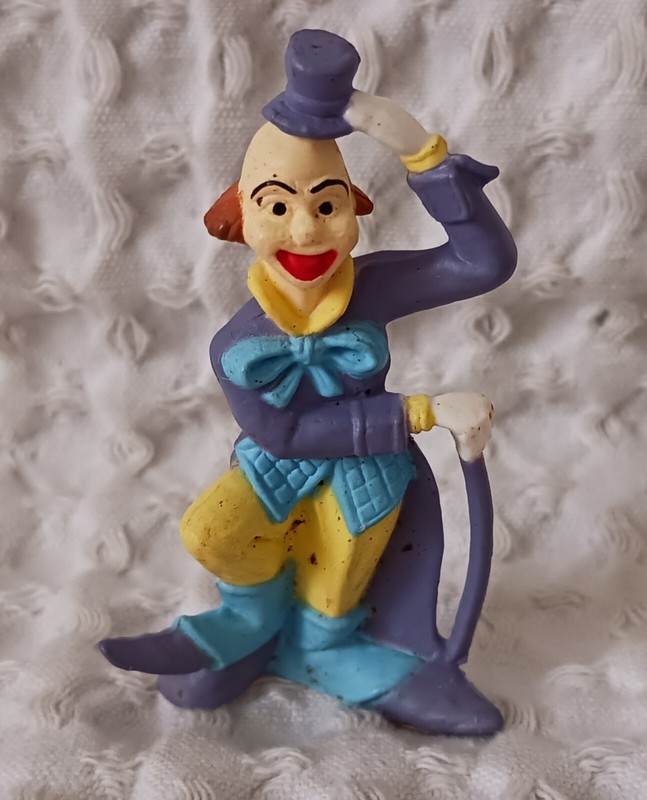 Vintage Clown CAKE TOPPERS Figures Figurines Toys 3 Blue Pink Yellow Fun gallery