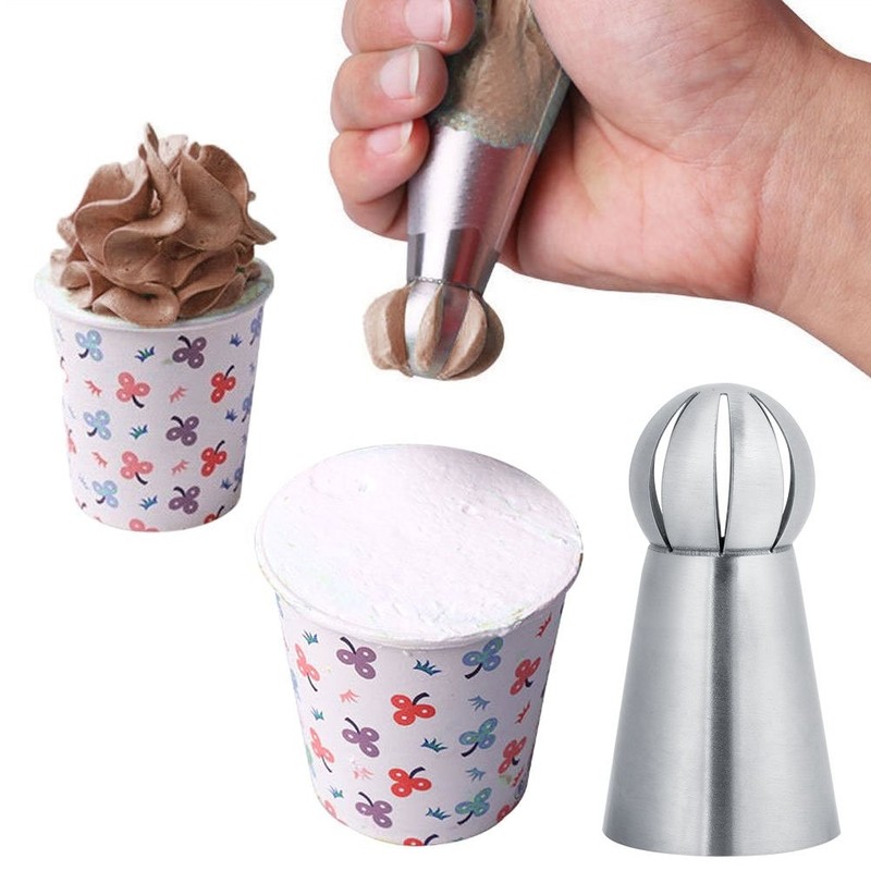 Russian Piping Tips Set, 3 Pcs Stainless Steel Icing Flower Silver gallery