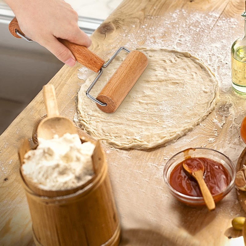 Set of 2 Pizza Dough Roller Dough Docker, Stainless Steel Dough Hole Maker P... gallery