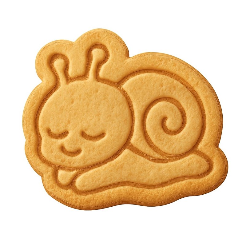 Sleeping Snail Cookie Cutter & Stamp - 4x3.6 Fun Kitchen Baking gallery