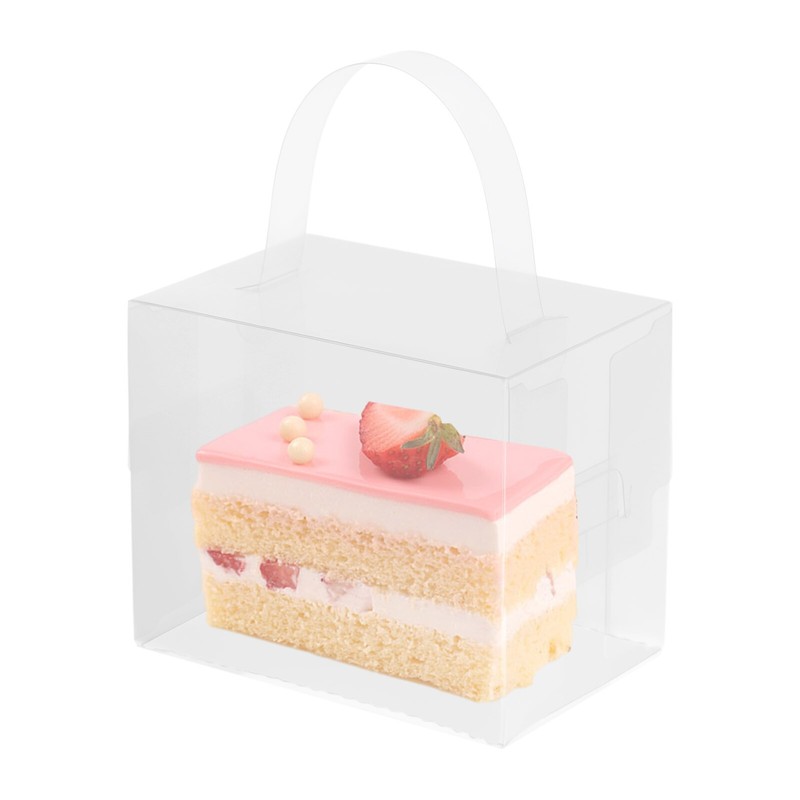 50-Pack Clear Cake Boxes With Handles & White Boards 12 × 10 × 8 cm gallery