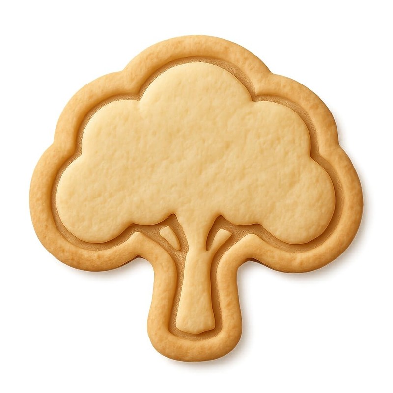 Umbrella Tree Canopy Cookie Cutter & Stamp, Fondant & Clay – 4×3.8
