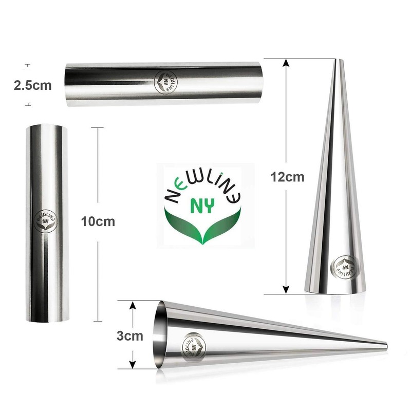 NewlineNY Stainless Steel 10 Pcs FROMAGE POURERS TUBES SET 6 Circular + 4 Con... gallery