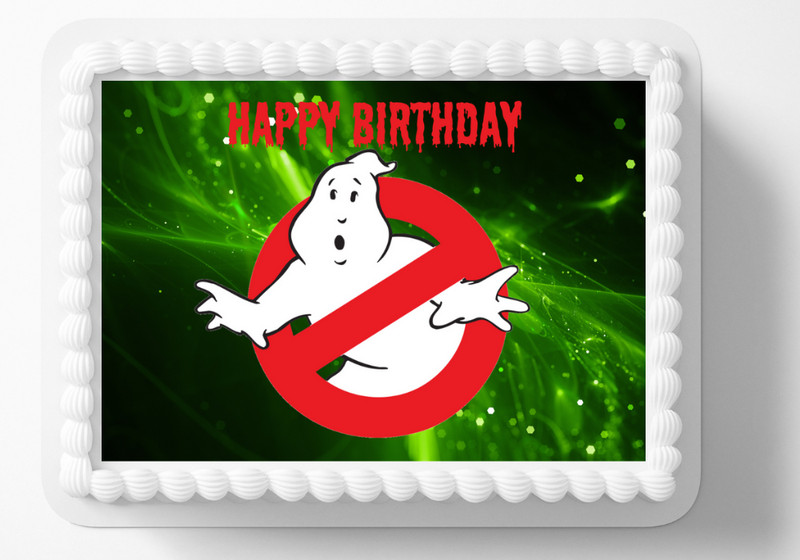 Ghost Buster Slime Edible Image Edible Birthday Party Cake Topper